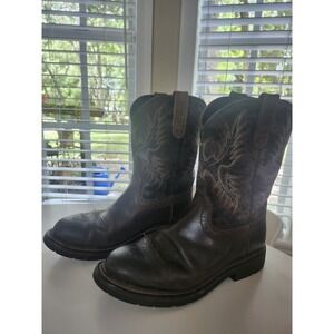 Ariat Work Men's Pull-On Leather Work Boots Size 9EE ASTM F2892-11 EH ATS Tech